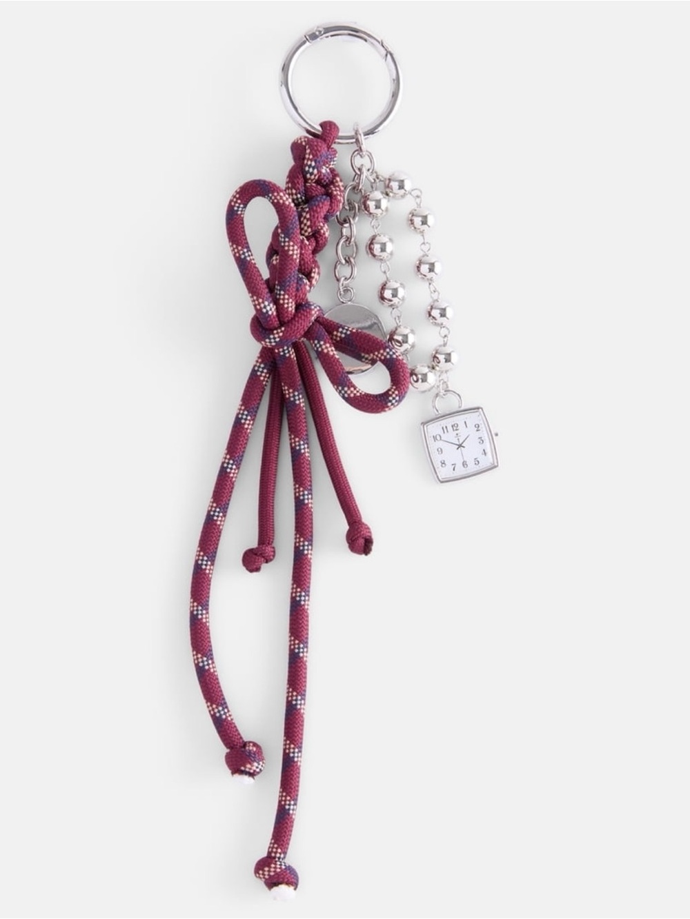 Fun Bungee Rope and Chic Watch Keychain Bag Charm